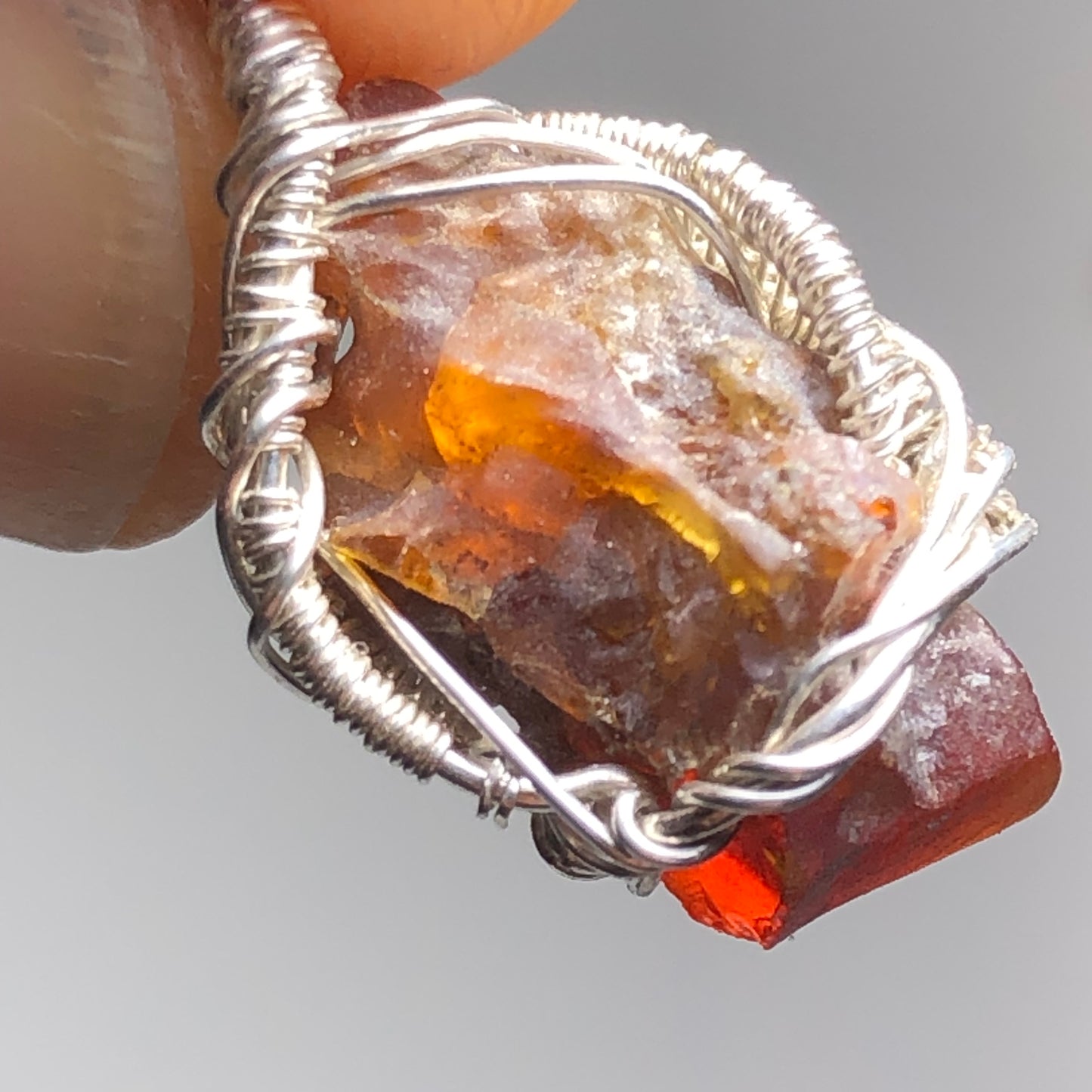 Red Zincite Cluster Pendant