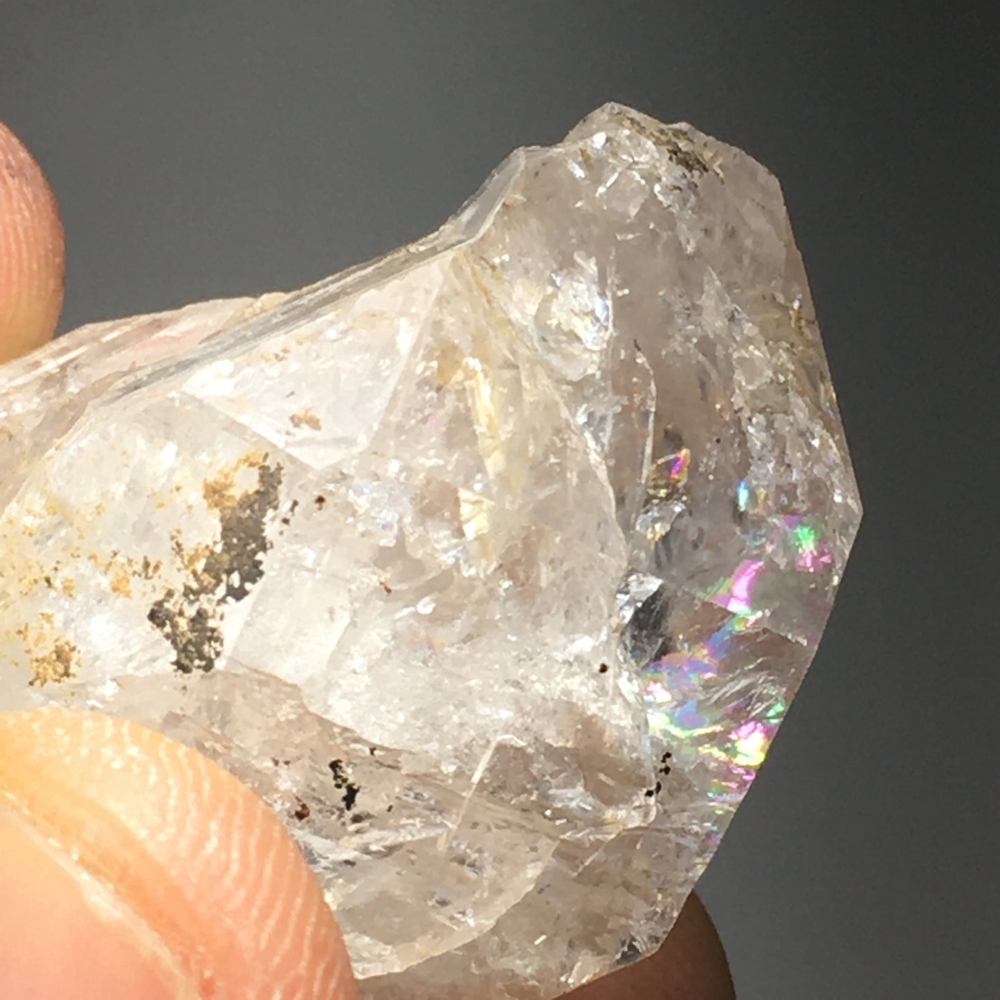 Big Herkimer Diamond with Rainbows