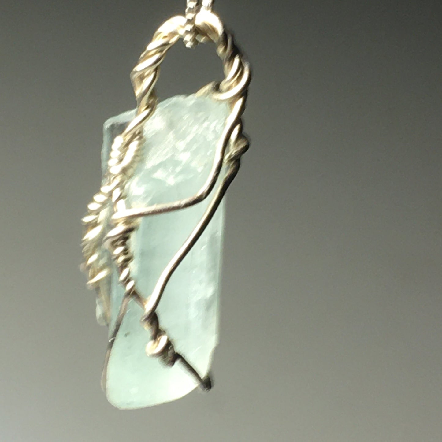 Gem Aquamarine and Silver Pendant