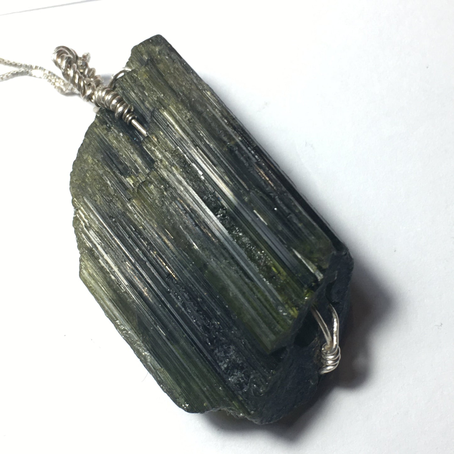 BIG Green Tourmaline Pendant