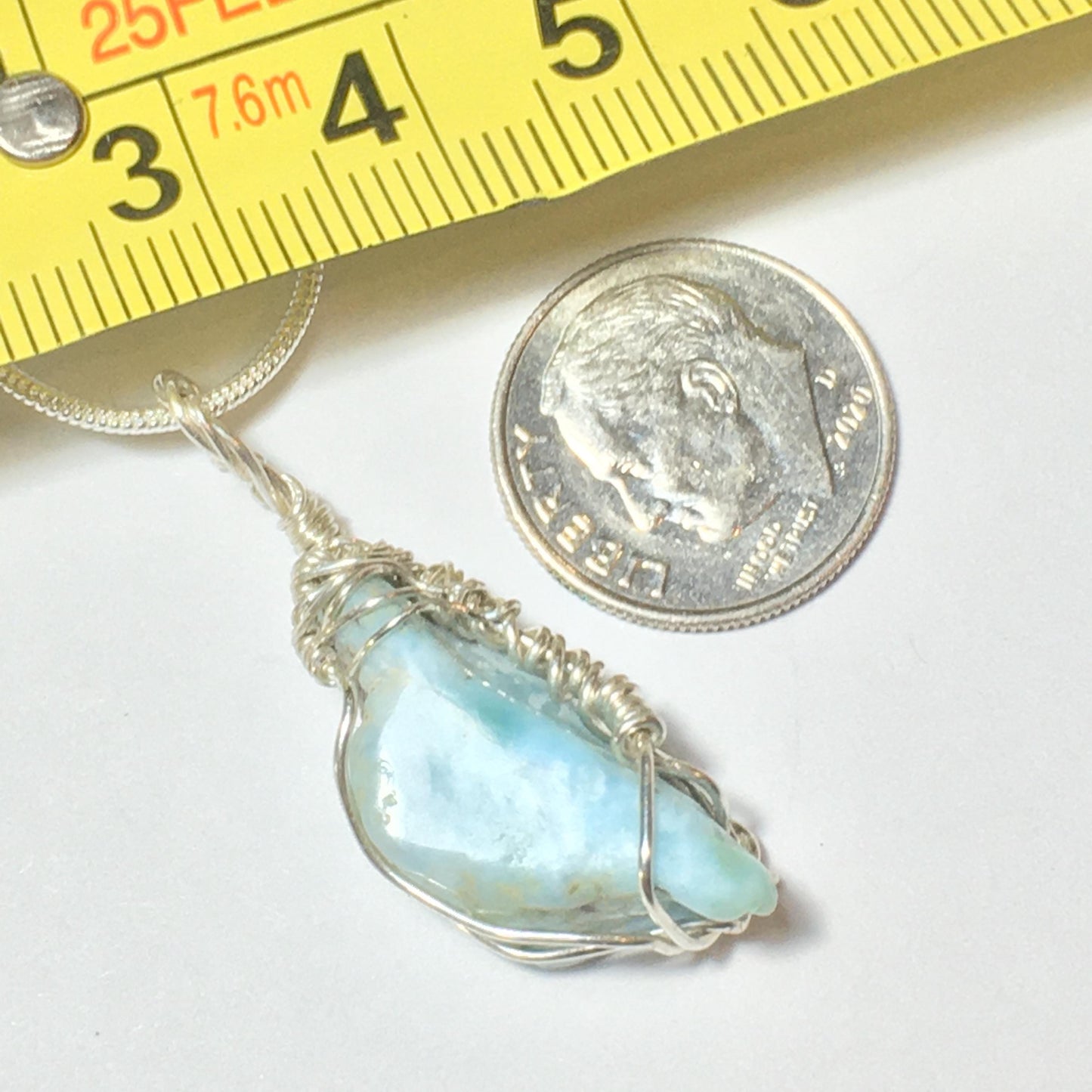Larimar 925 Silver Pendant