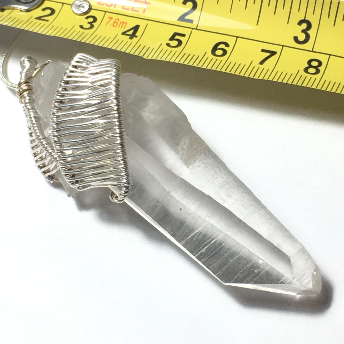 Quartz Crystal and Silver Pendant
