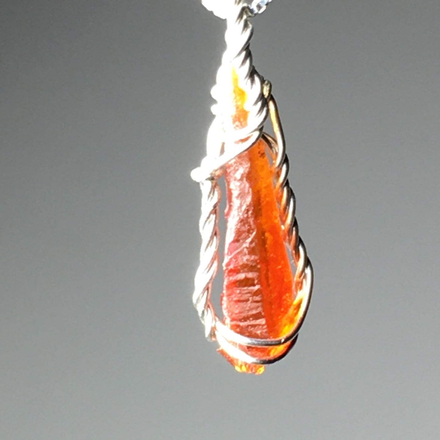 Red Zincite Pendant 925 Sterling Silver Crystal