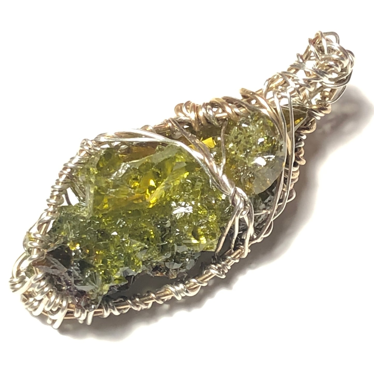 Big Green Zincite Cluster Pendant
