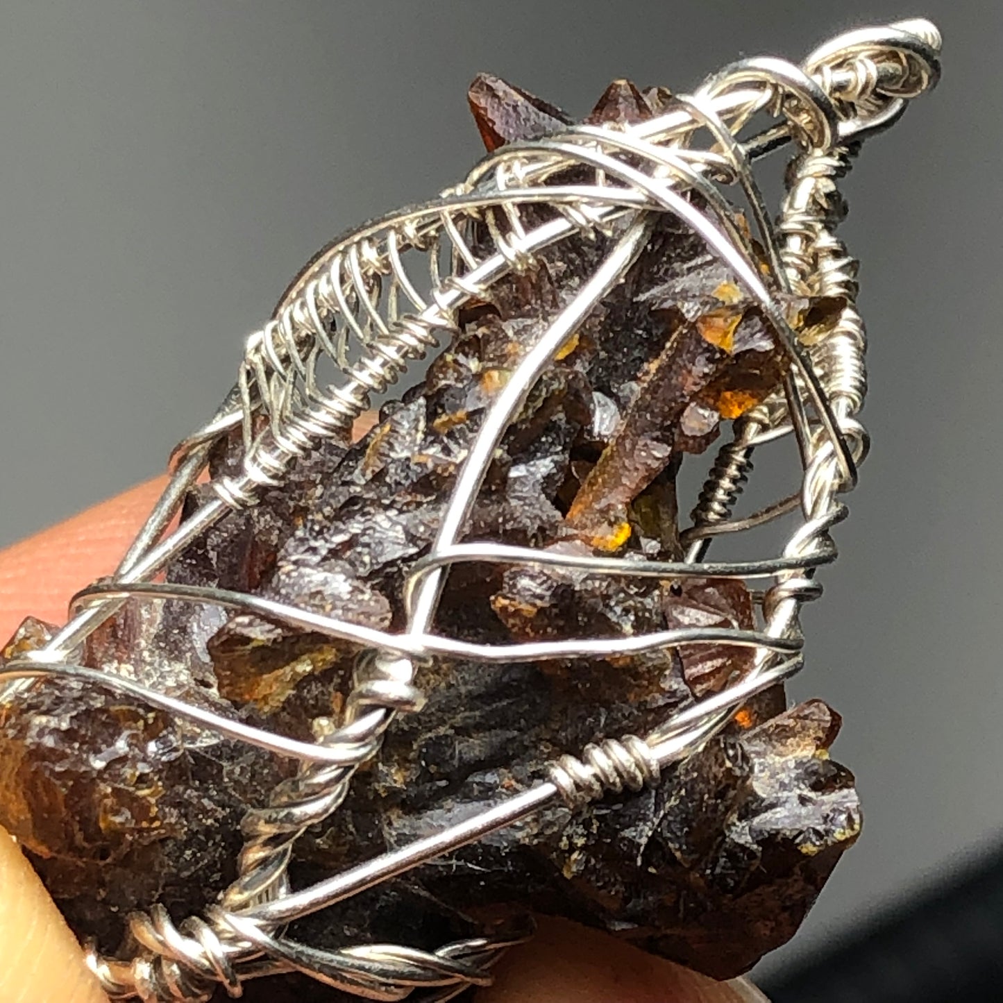Big Red Zincite Cluster Pendant