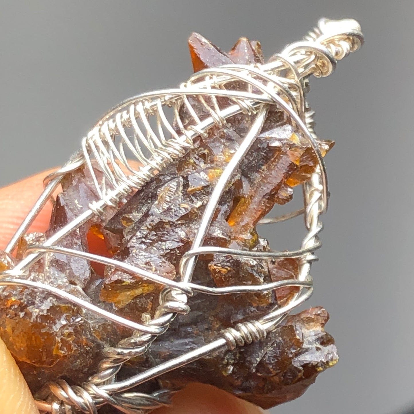 Big Red Zincite Cluster Pendant