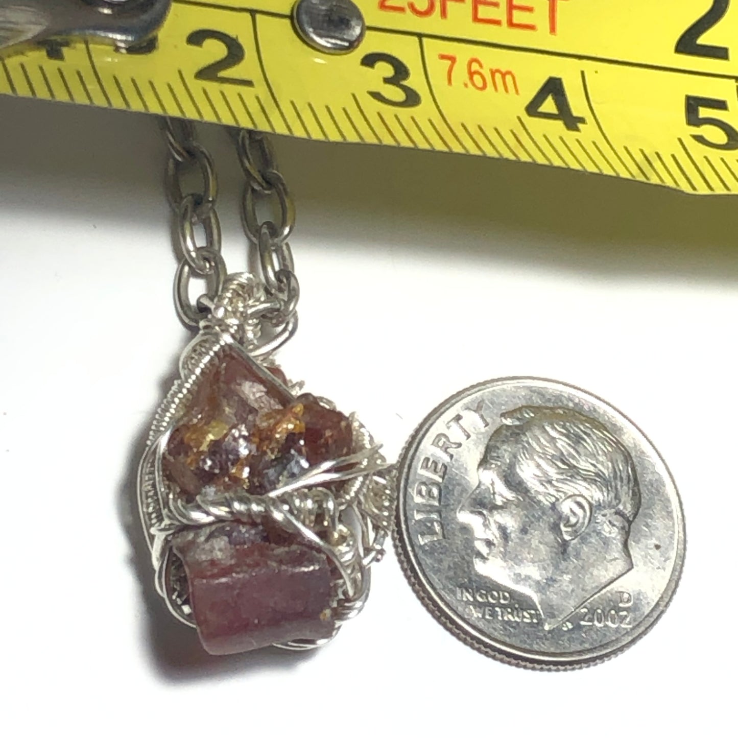 Red Zincite Cluster Pendant