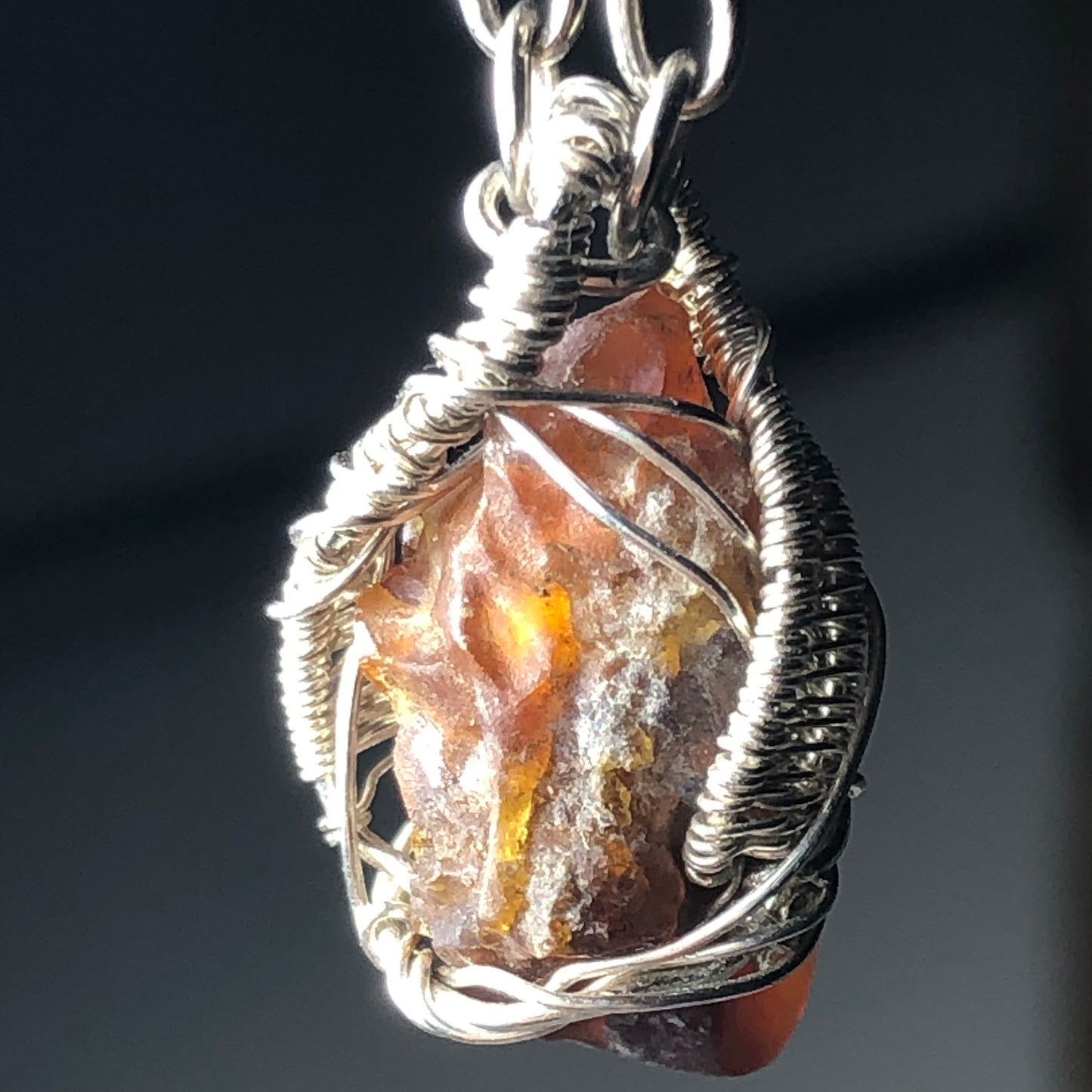Red Zincite Cluster Pendant