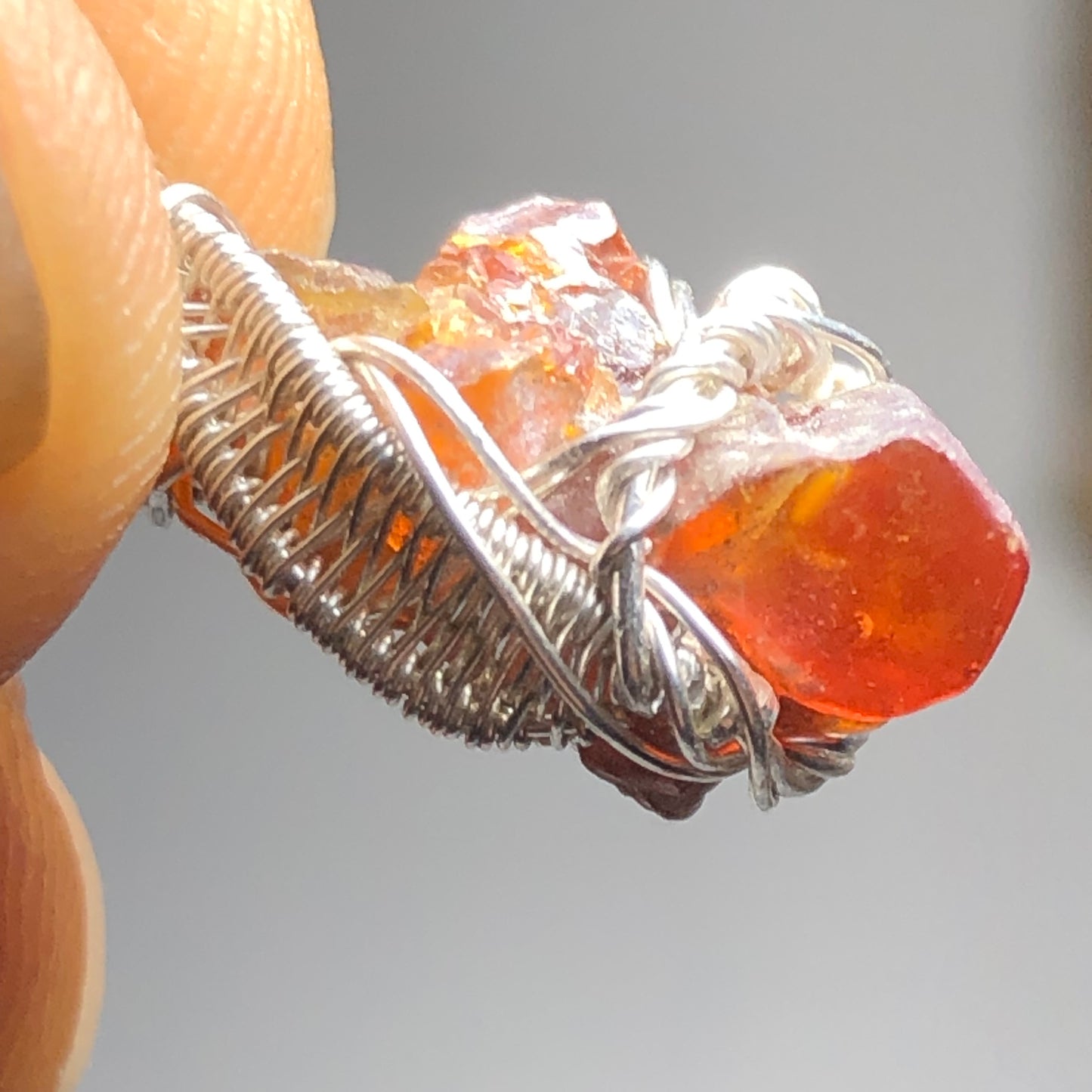 Red Zincite Cluster Pendant