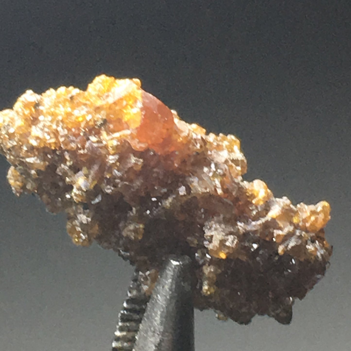 Orange Zincite Cluster from Poland