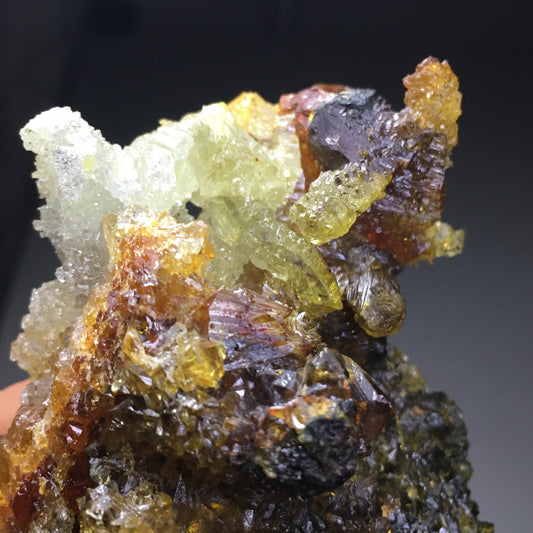 336g BIG Multi-color Zincite Cluster