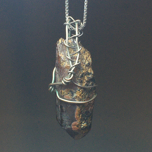 Double Terminated Quartz Pendant on sterling silver chain