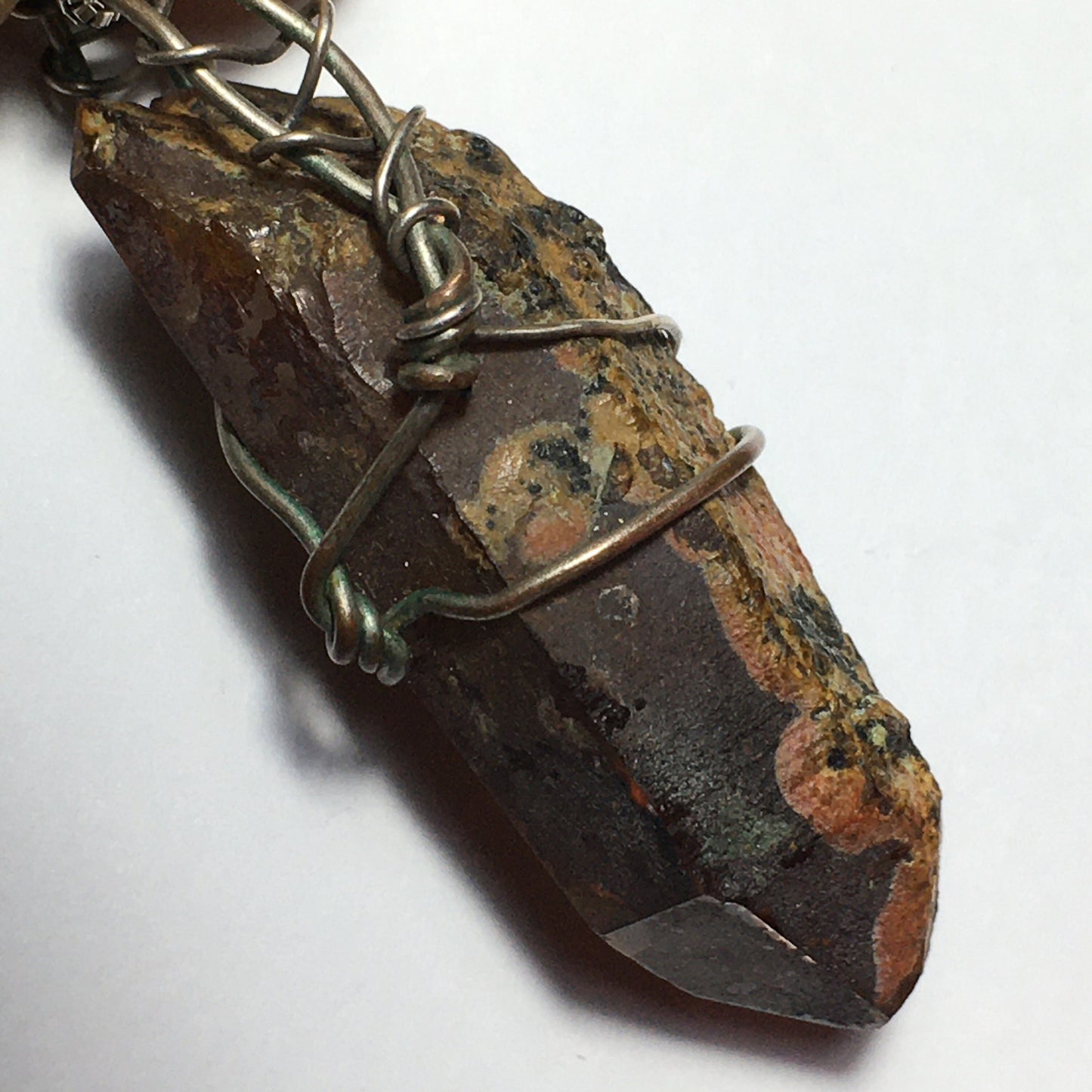 Double Terminated Quartz Pendant on sterling silver chain