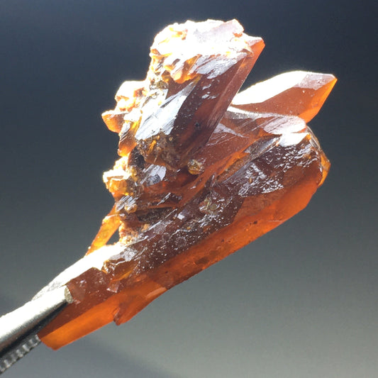 12.3g 1.5 Inch Red Zincite Crystal Point Cluster