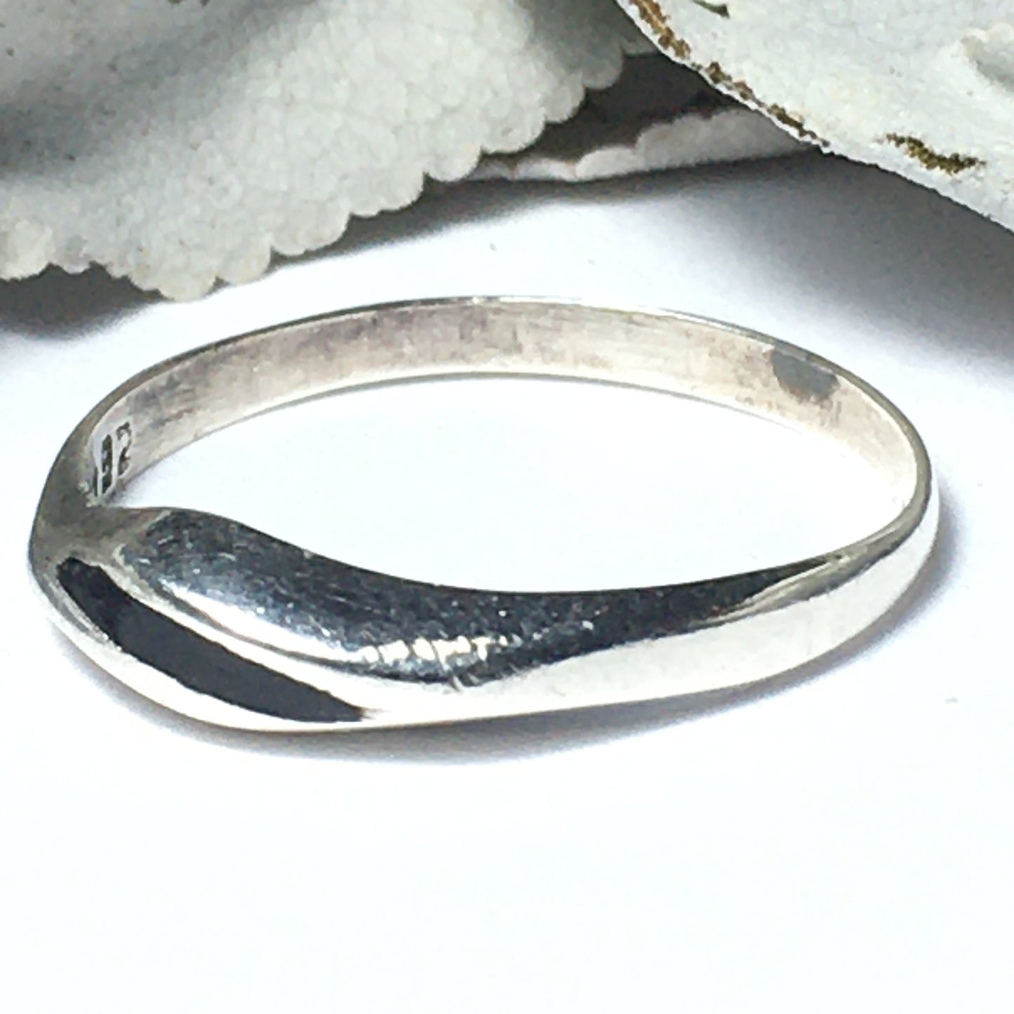 Sterling Silver Onyx Ring (Size 7-1/4)