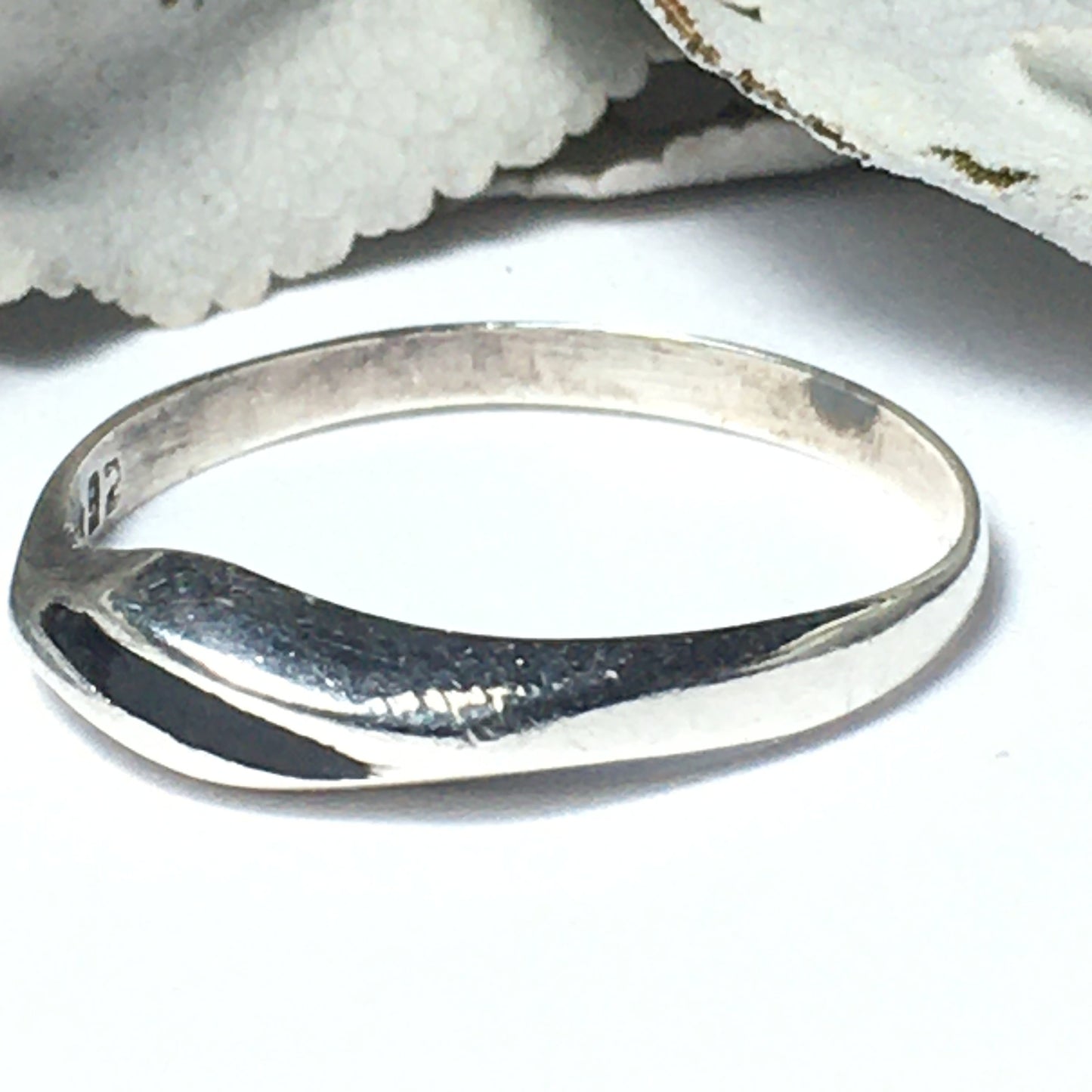 Sterling Silver Onyx Ring (Size 7-1/4)