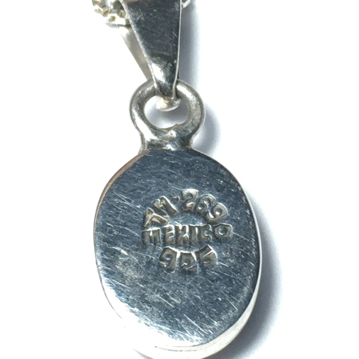 Vtg Turquoise Pendant with Sterling silver chain