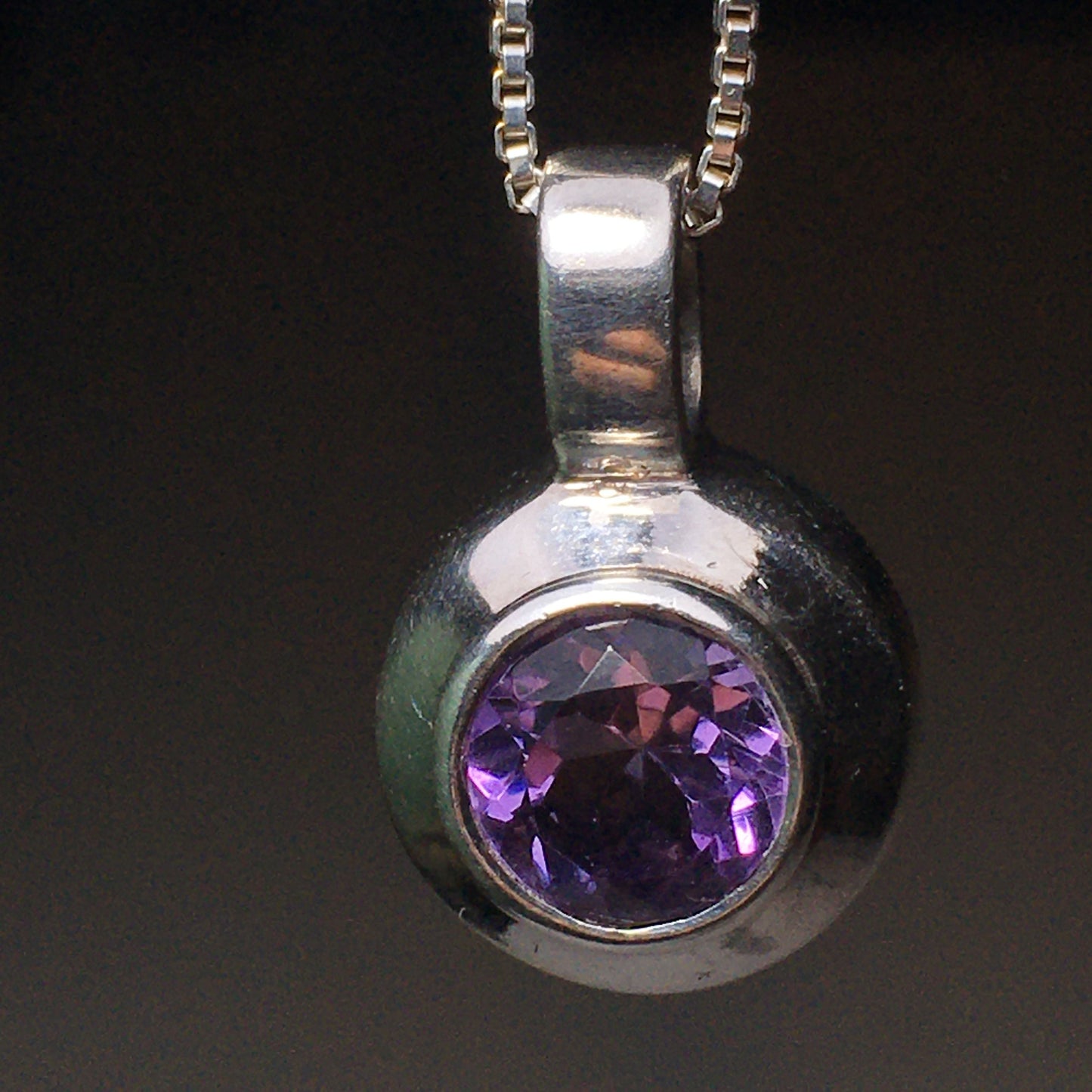 Amethyst Pendant with Sterling silver chain