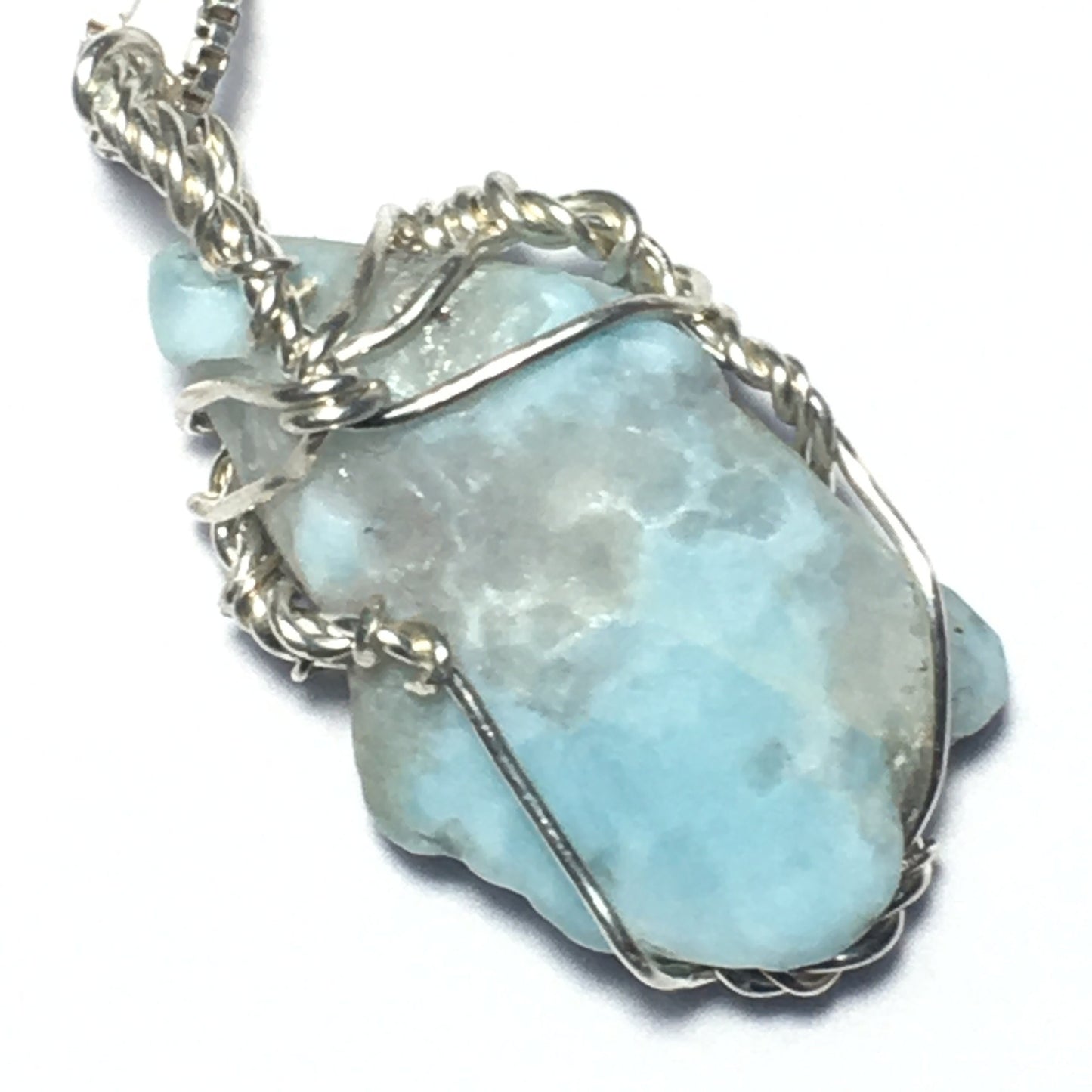 Larimar and Silver Pendant