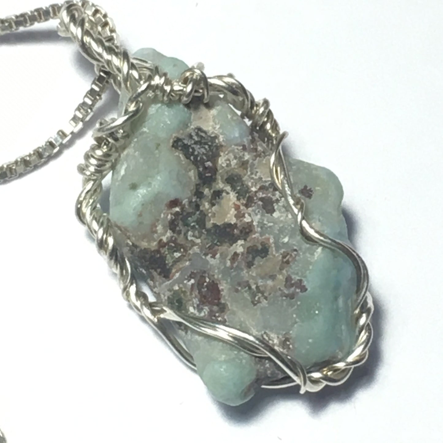 Larimar and Silver Pendant