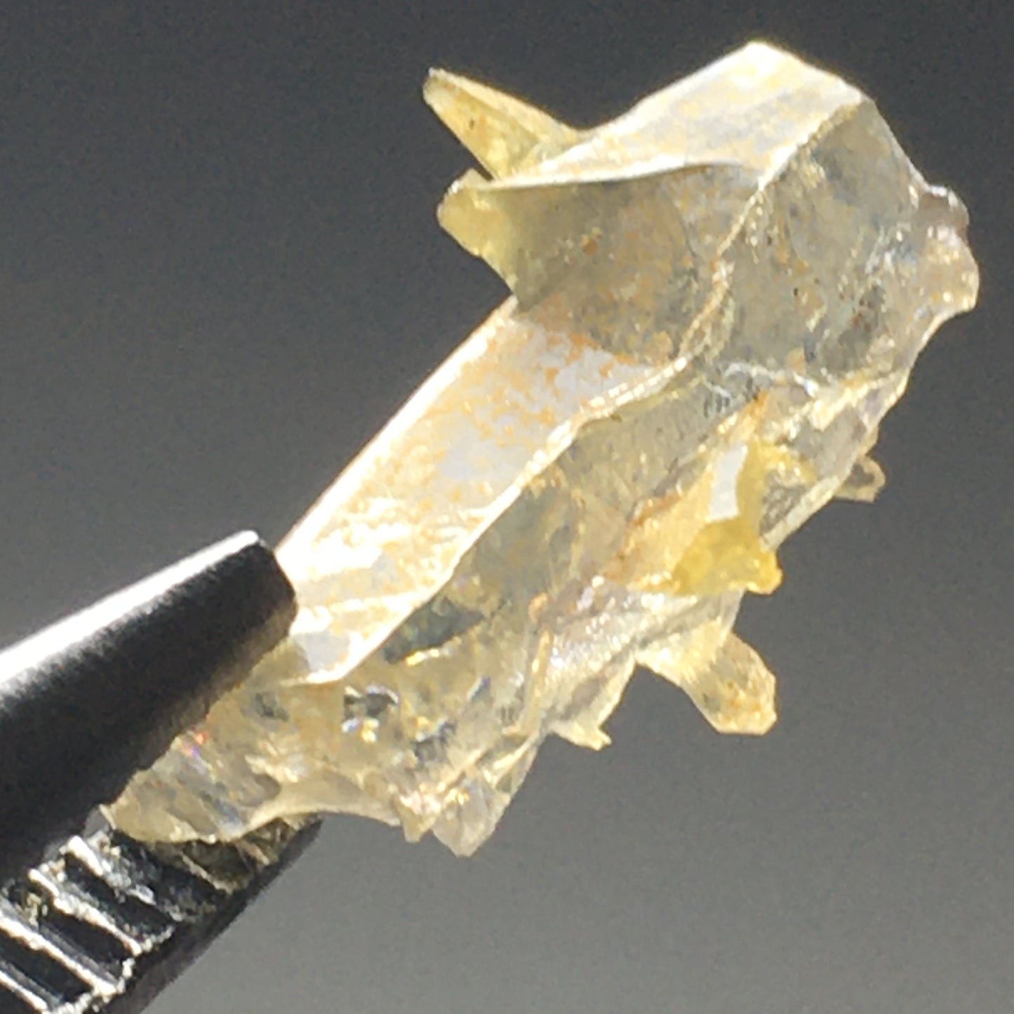 White Yellow Zincite Crystal