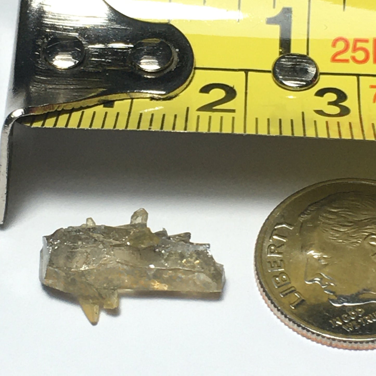 White Yellow Zincite Crystal