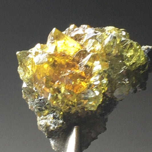 12.3g Orange Yellow Green Zincite Crystal Cluster