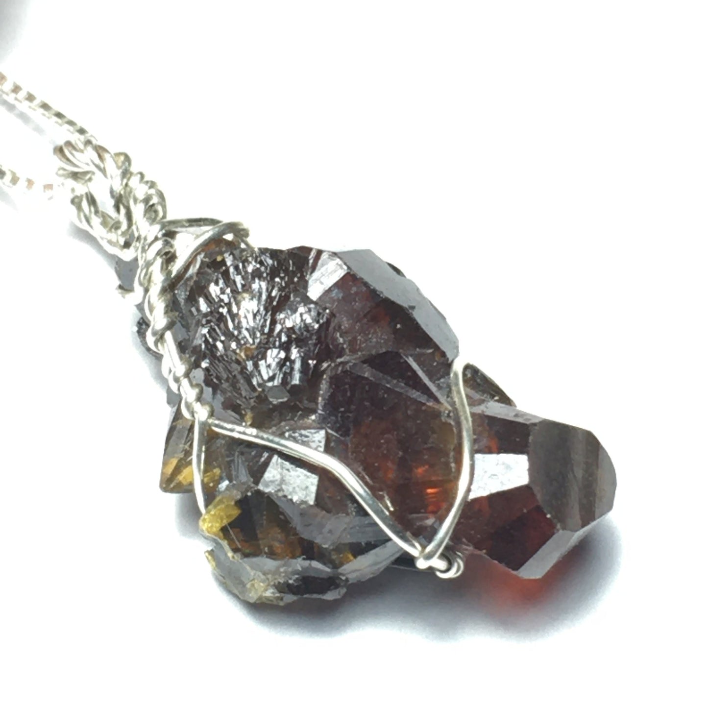 Red Zincite Crystal Pendant Silesia Poland