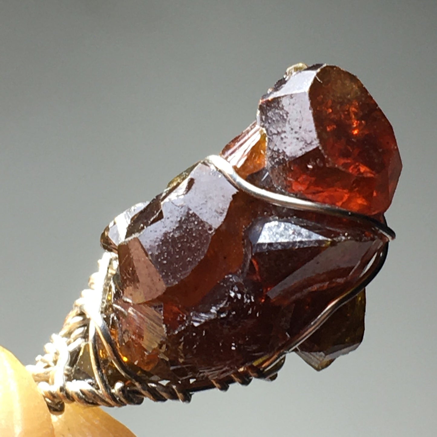 Red Zincite Crystal Pendant Silesia Poland