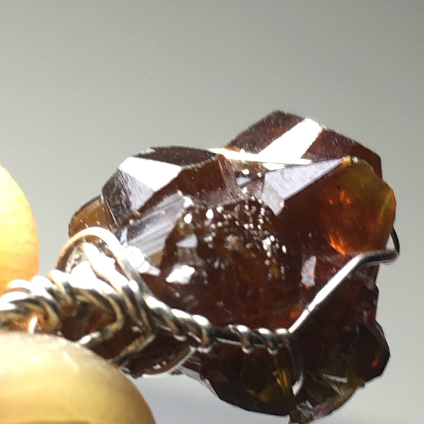 Red Zincite Crystal Pendant Silesia Poland