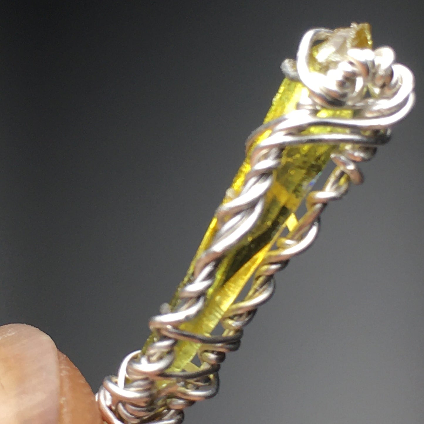 Yellow Zincite 925 Sterling Silver Crystal Pendant