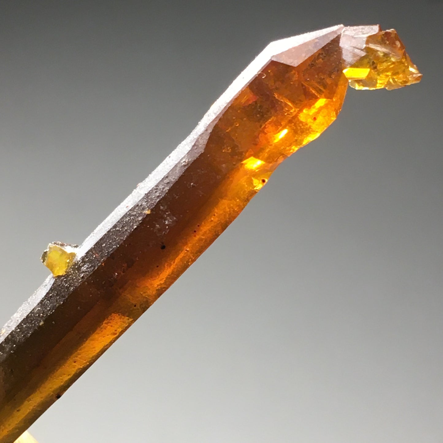 Big Red Orange and Black Zincite Crystal Point
