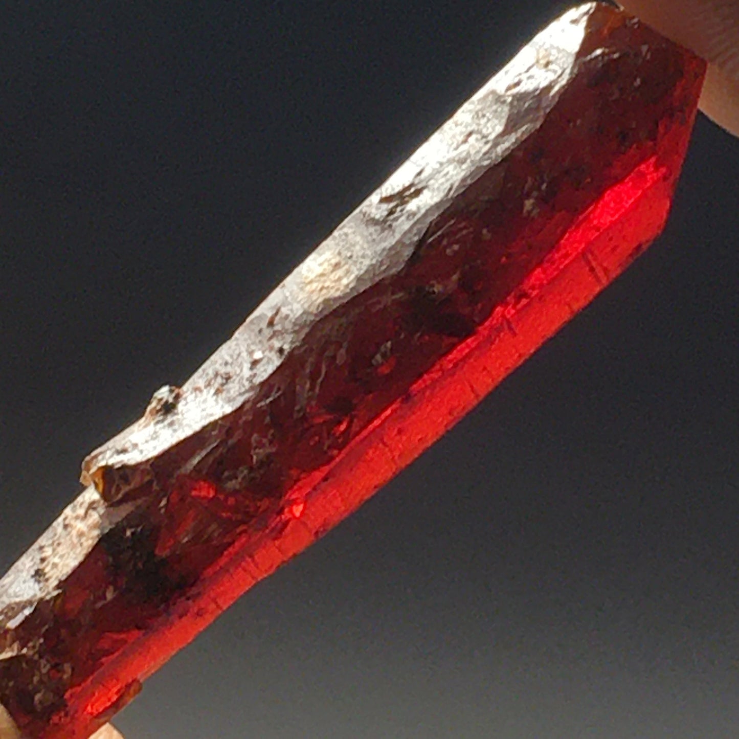 STUNNING Fire-Red ZINCITE Crystal Point