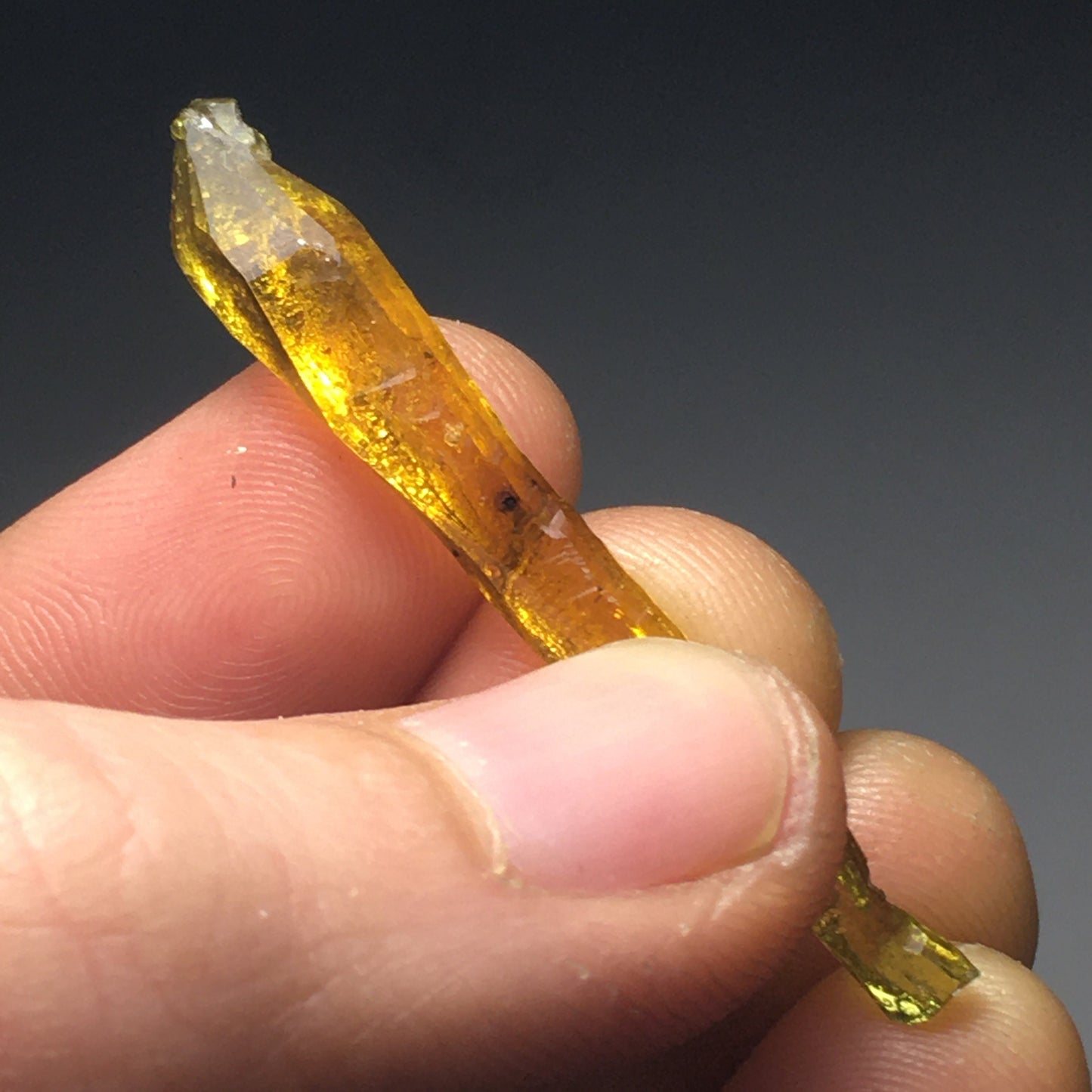 GIANT RARE ZINCITE Point Terminated Multicolor Yellow-Orange Zincite
