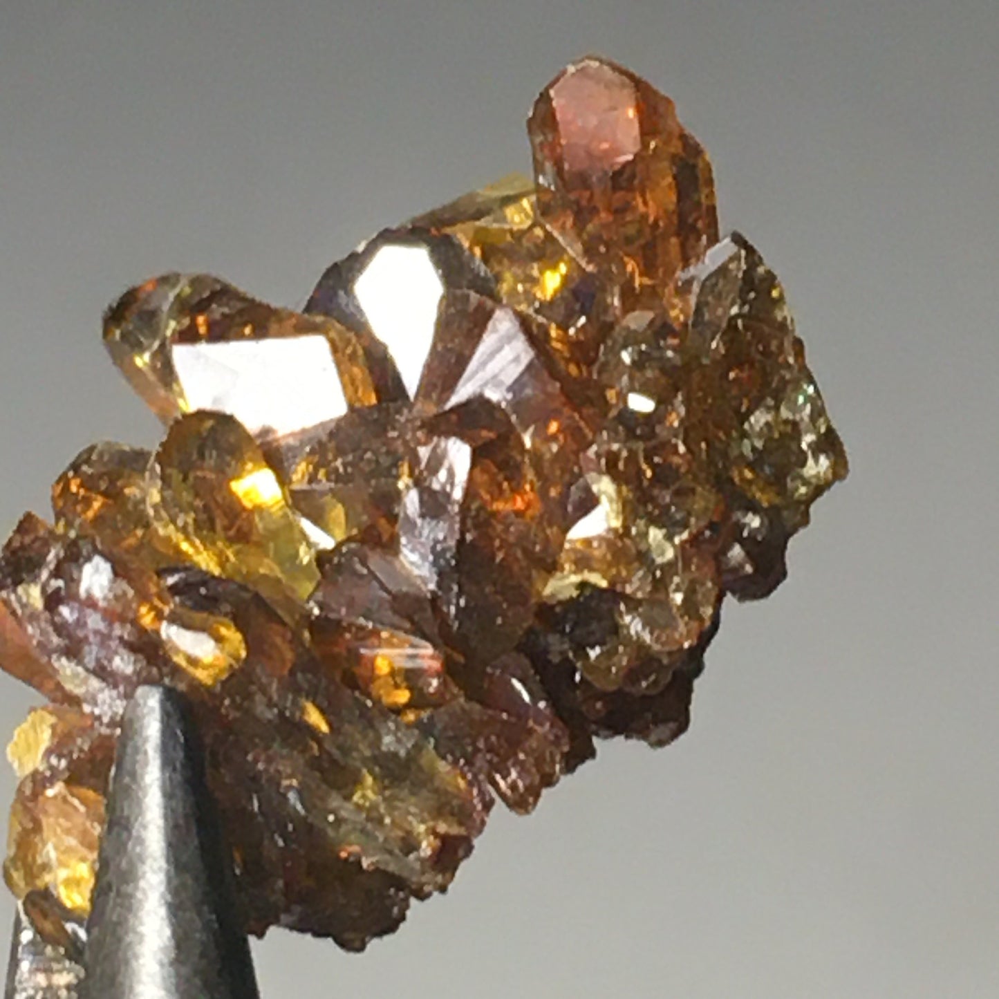 Gemmy Terminated Red Yellow Orange Zincite Cluster