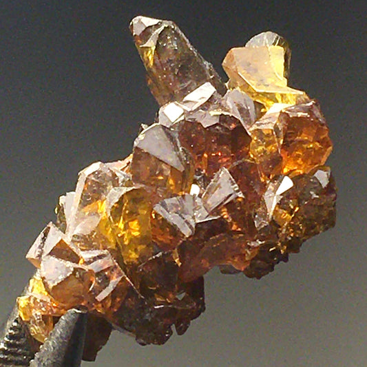 Gemmy Terminated Red Yellow Orange Zincite Cluster