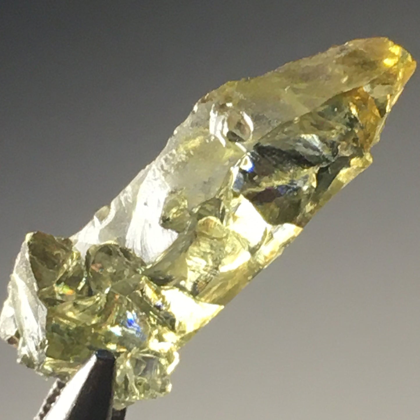 Clear Rainbow Zincite Crystal Point