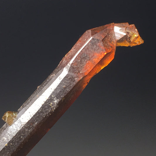 Big Red Orange and Black Zincite Crystal Point