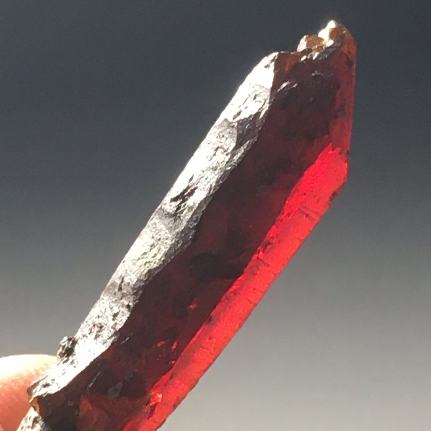 STUNNING Fire-Red ZINCITE Crystal Point