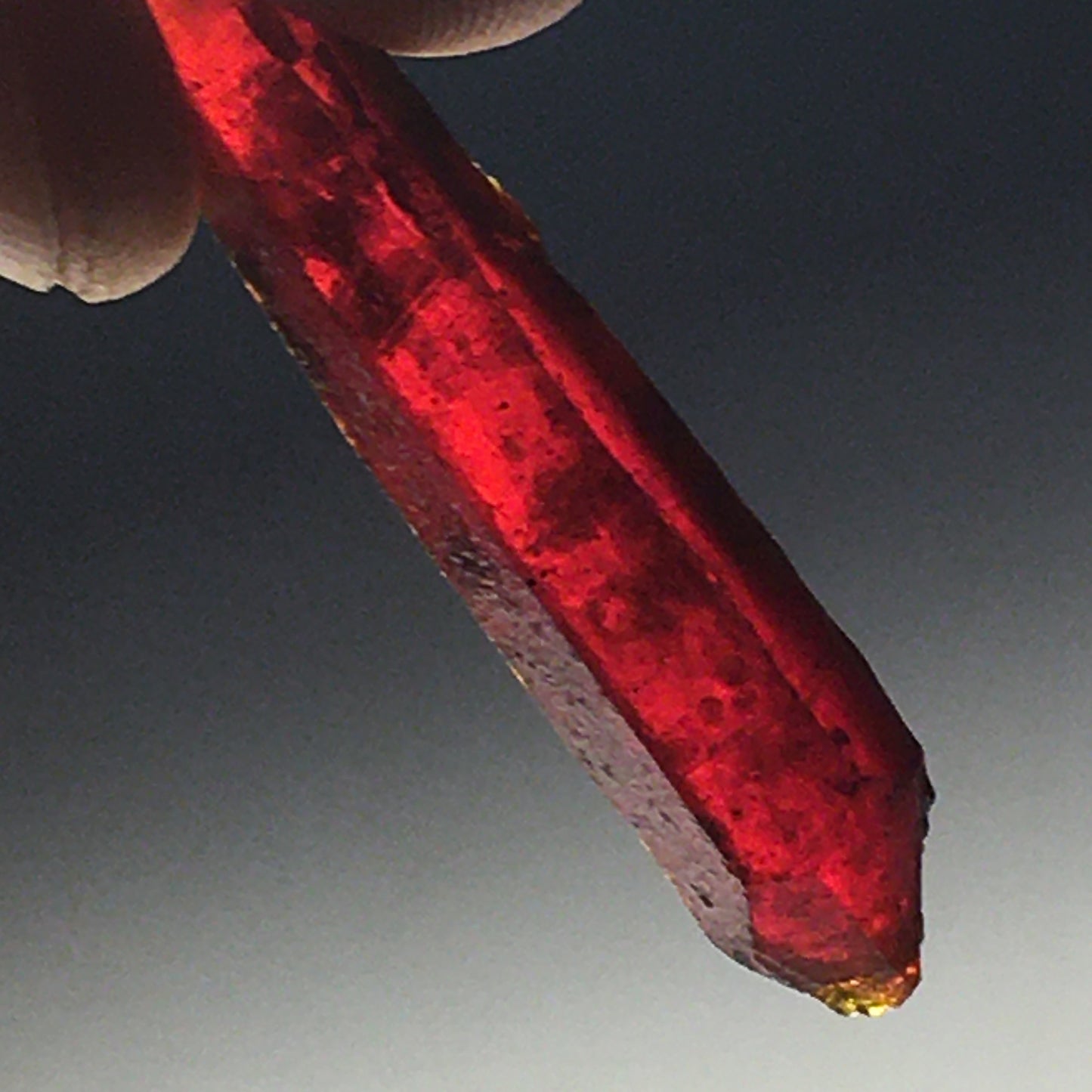 STUNNING Fire-Red ZINCITE Crystal Point
