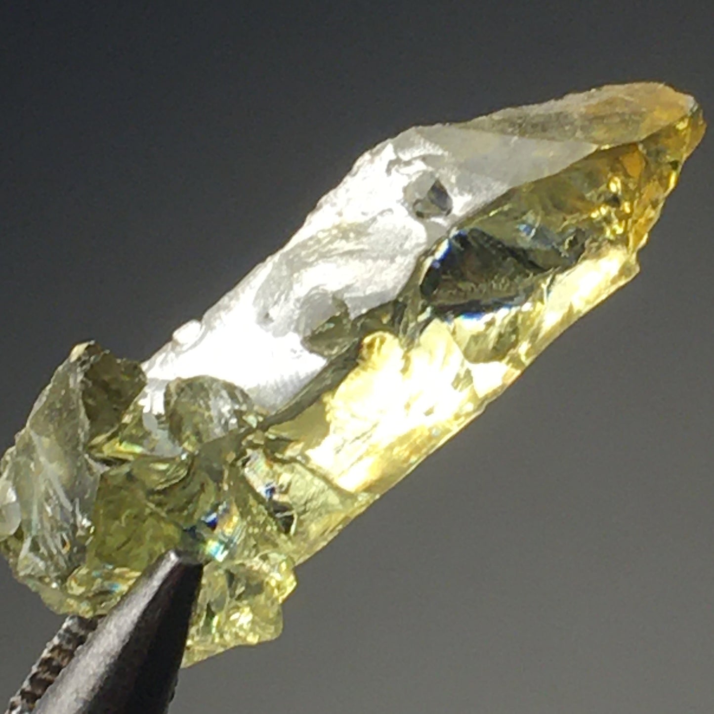 Clear Rainbow Zincite Crystal Point