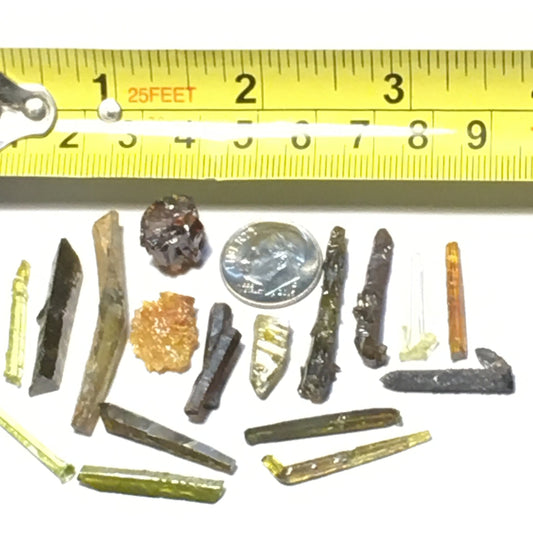 24.5 Gram Lot of Zincite Crystals (17 Crystals)