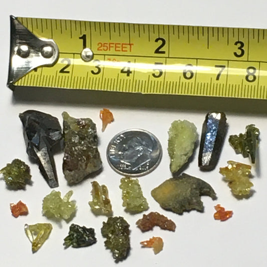 31 Gram Lot of Zincite Crystals (19 Crystals)