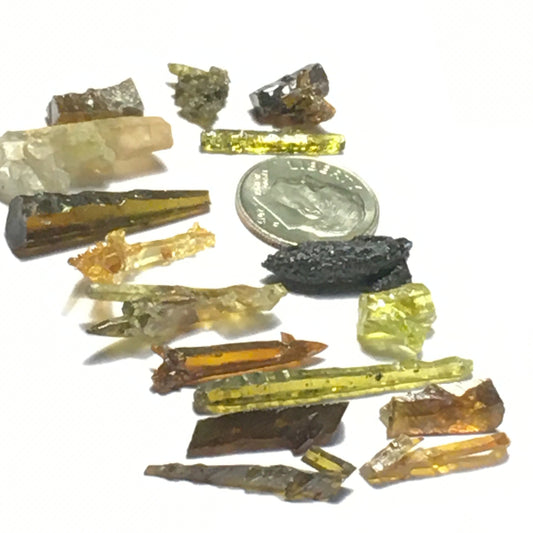 17.5 Gram Lot of Zincite Crystal Clusters (16 Crystals)