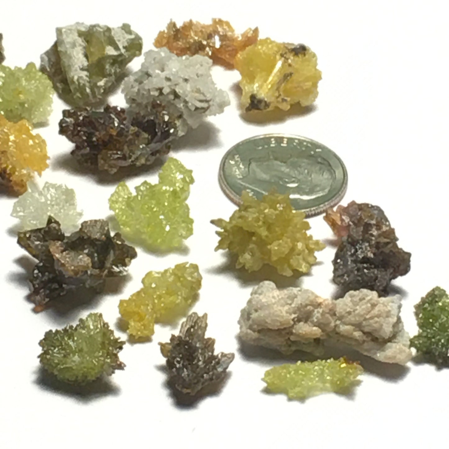 34.3 Gram Lot of Zincite Crystal Clusters (20 Crystals)