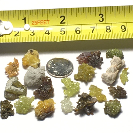 34.3 Gram Lot of Zincite Crystal Clusters (20 Crystals)
