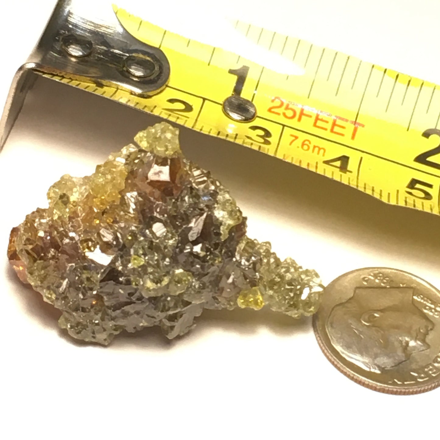 Red Yellow Green Multicolor Zincite Cluster