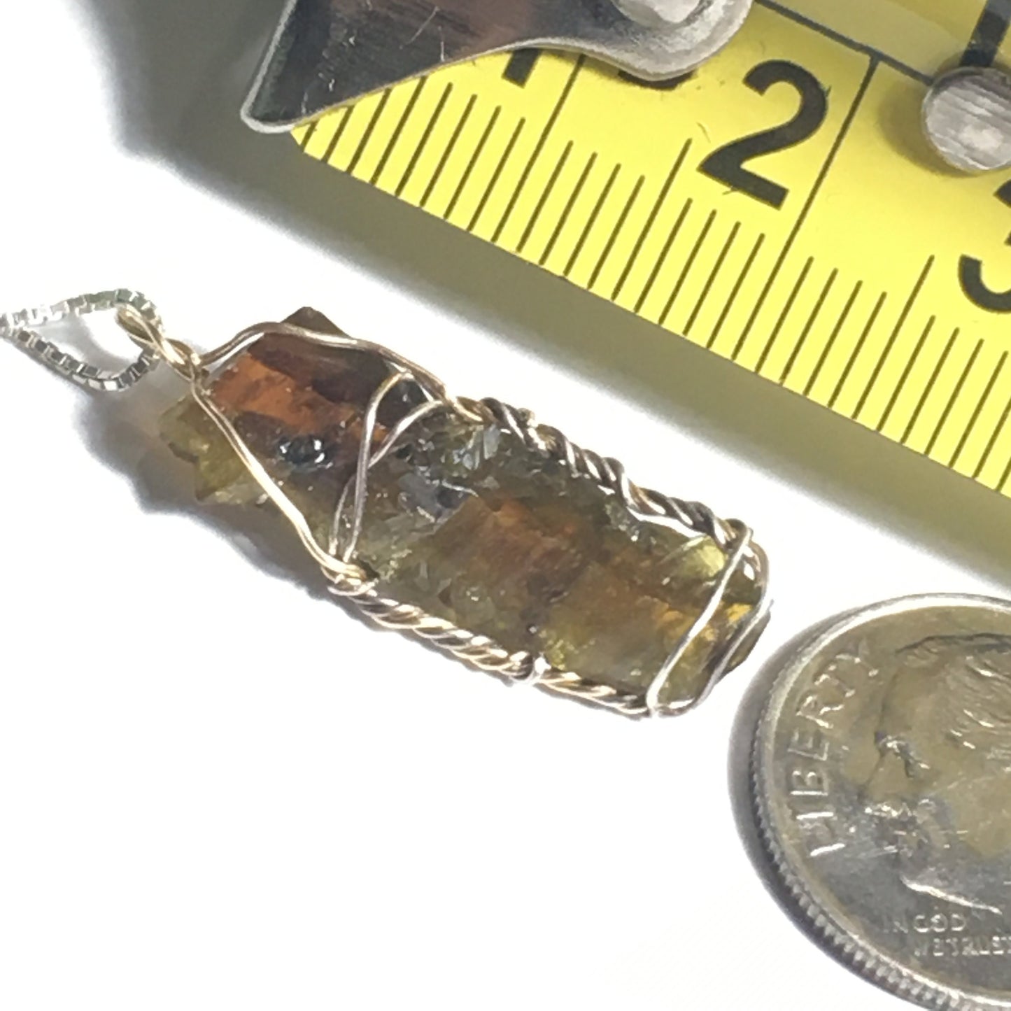 Big Zincite and Silver Pendant