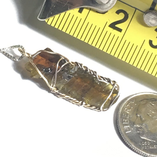 Big Zincite and Silver Pendant
