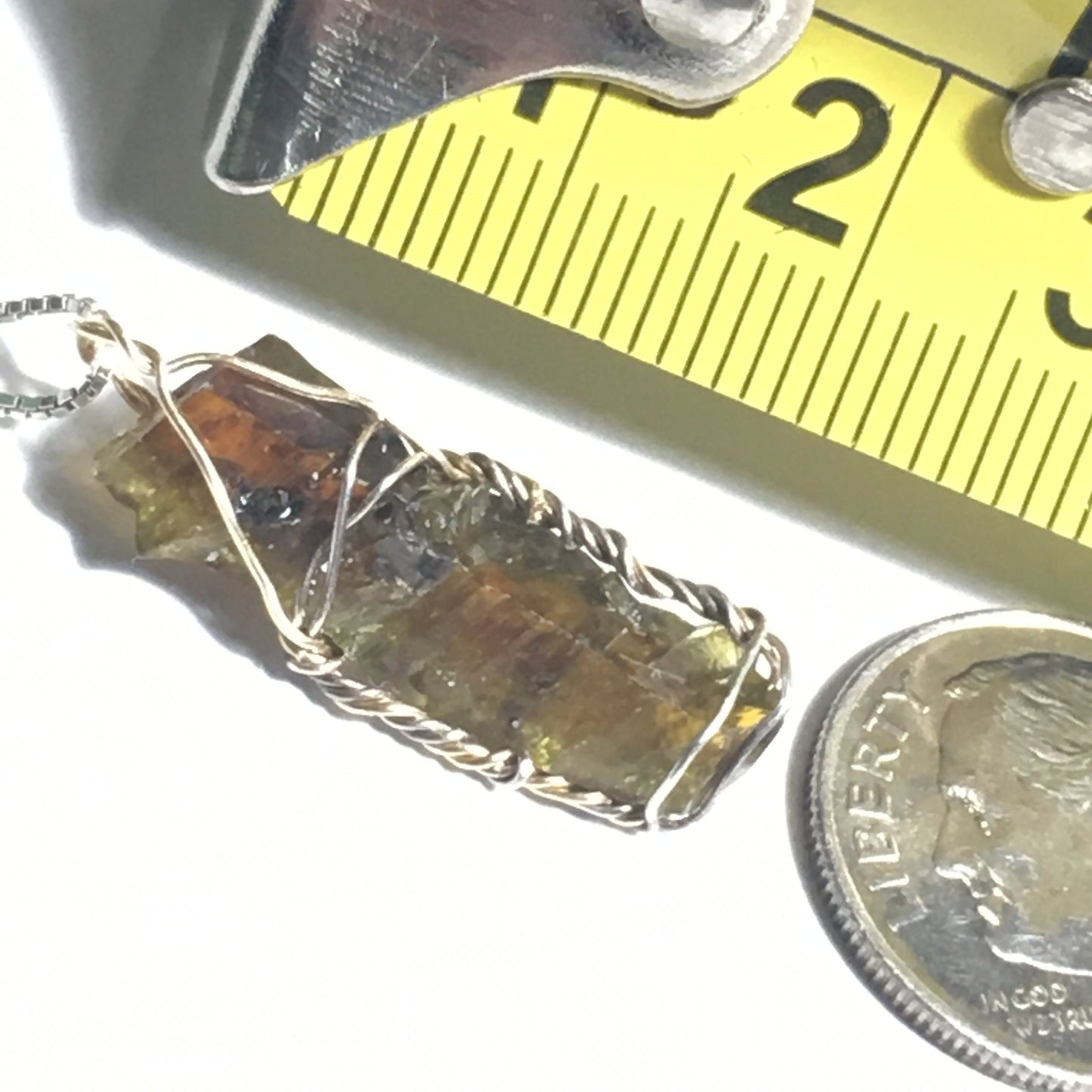 Big Zincite and Silver Pendant